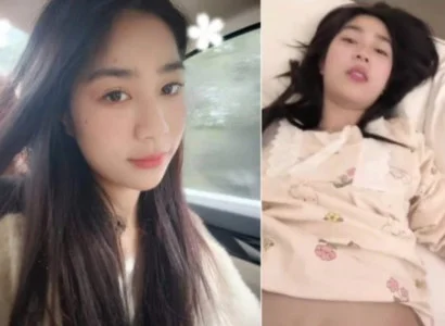 Cô gái xinh xắn e ngại và ngại ngùng trước máy quay
